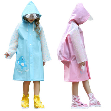 Wholesale Older Childrens/Boys/Girls Rain Jacket Cartoon Rain Suit Colorful Raincoat for Kids